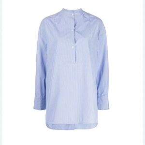 Loulou Studio Light Blue Striped Blouse